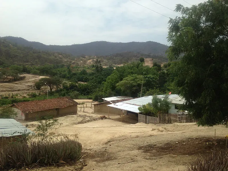Historic Chulucanas mural on ancient wall